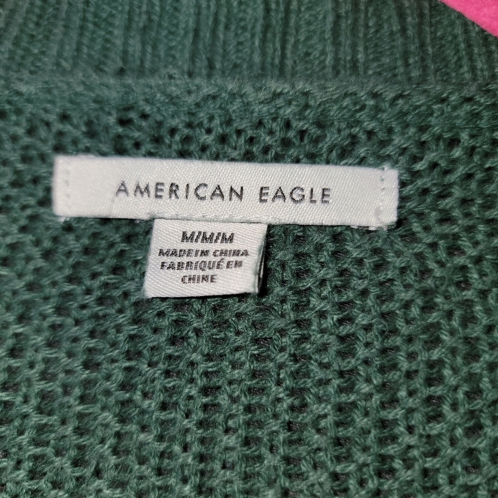 American Eagle Knit Button Sweater - Medium - Gre… - image 2